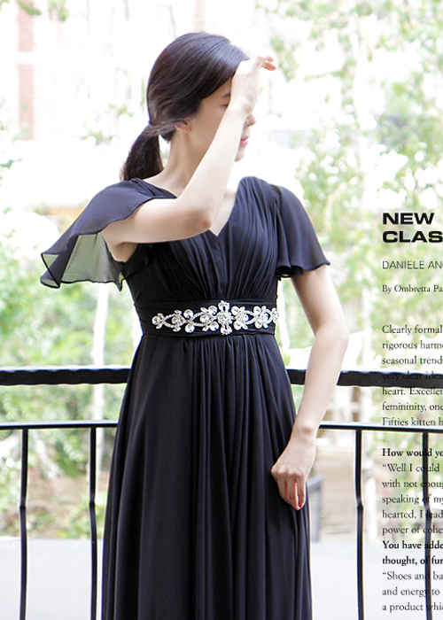 로렐 dress (지퍼/코르셋 선택 가능) 블랙 컬러