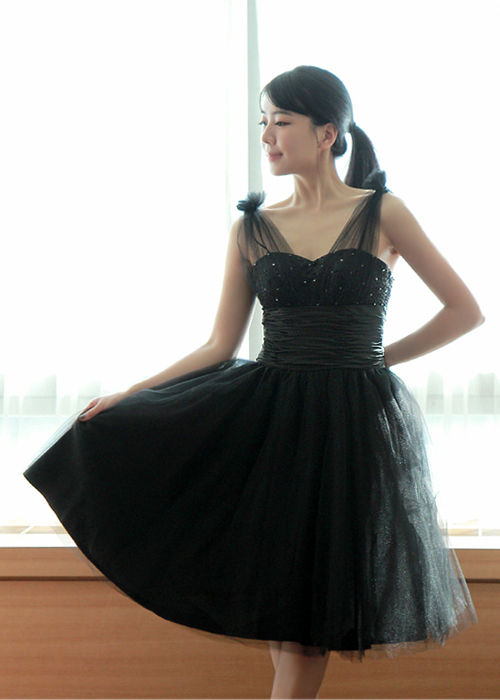 [ 대여 ] 블랙 먼로 dress (코르셋 스타일)